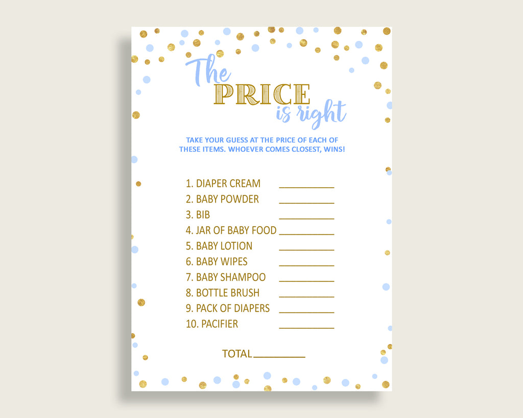 Price Is Right Baby Shower Price Is Right Confetti Baby Shower Price Is Right Blue Gold Baby Shower Confetti Price Is Right pdf jpg cb001