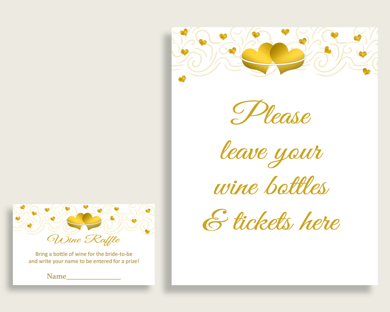 Wine Raffle Bridal Shower Wine Raffle Gold Hearts Bridal Shower Wine Raffle Bridal Shower Gold Hearts Wine Raffle White Gold prints 6GQOT