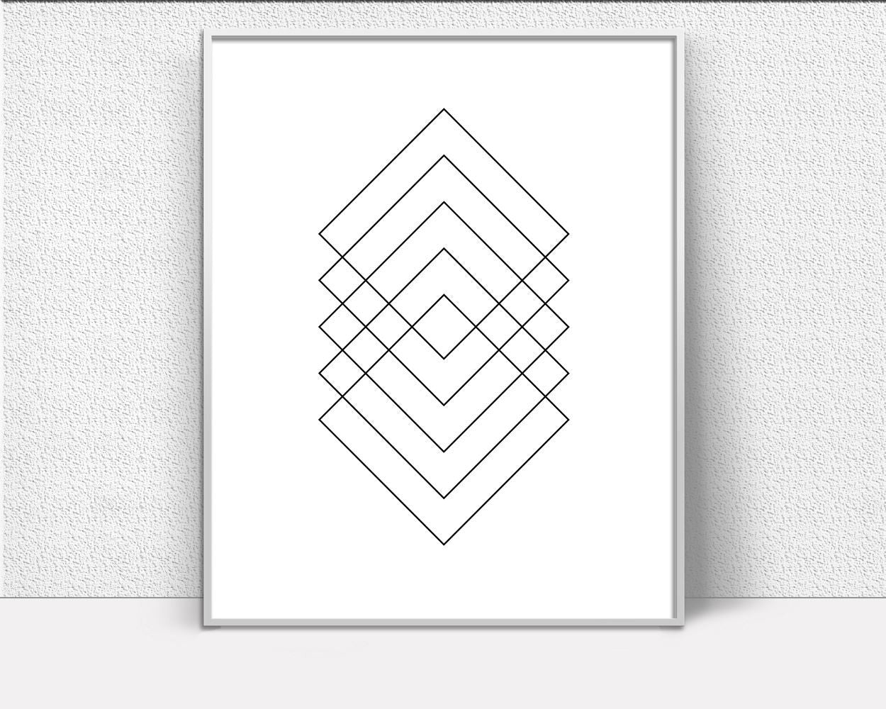 Wall Decor Square Printable Geometry Prints Square Sign Geometry  Printable Art Square gallery wall prints printable geometry modern print - Digital Download