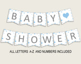 Banner Baby Shower Banner Snowflake Baby Shower Banner Blue Gray Baby Shower Snowflake Banner digital download prints pdf jpg NL77H