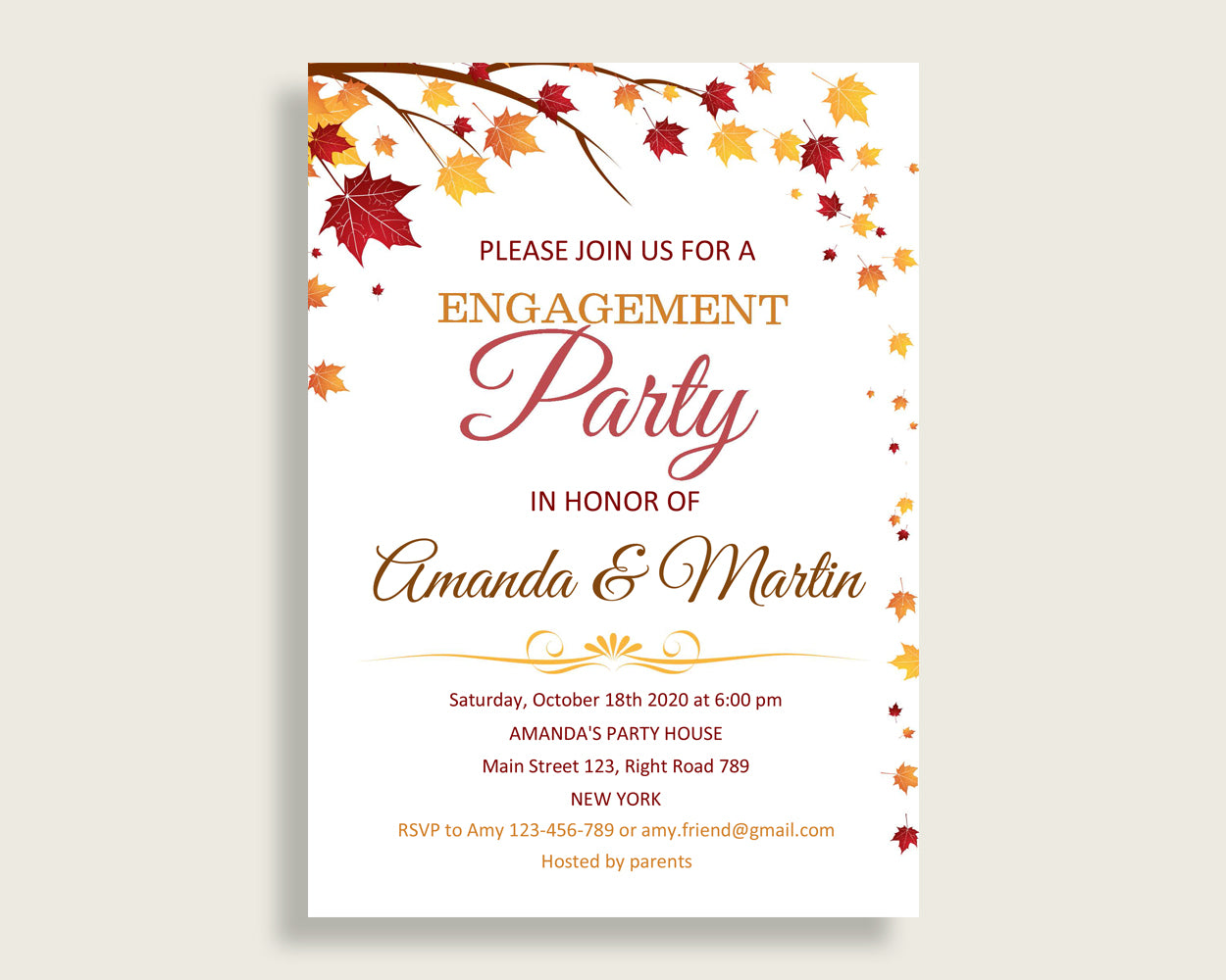 Engagement Party Invitation Bridal Shower Engagement Party Invitation Fall Bridal Shower Engagement Party Invitation Bridal Shower YCZ2S