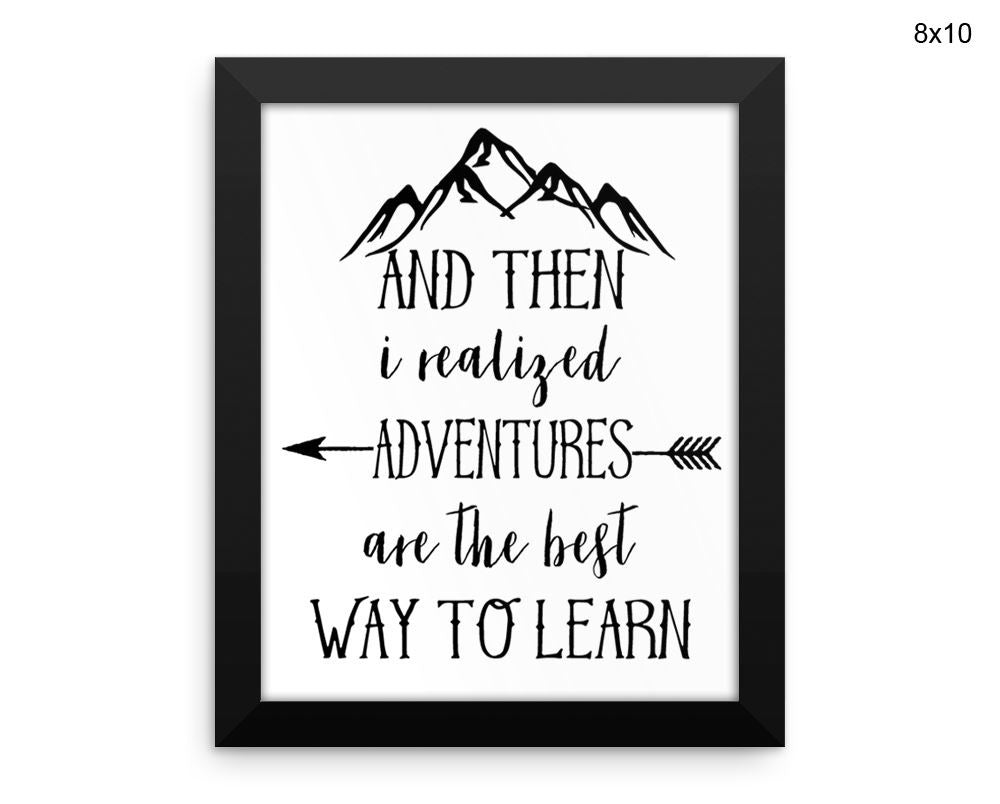 Adventures Print, Beautiful Wall Art with Frame and Canvas options available Kids Decor