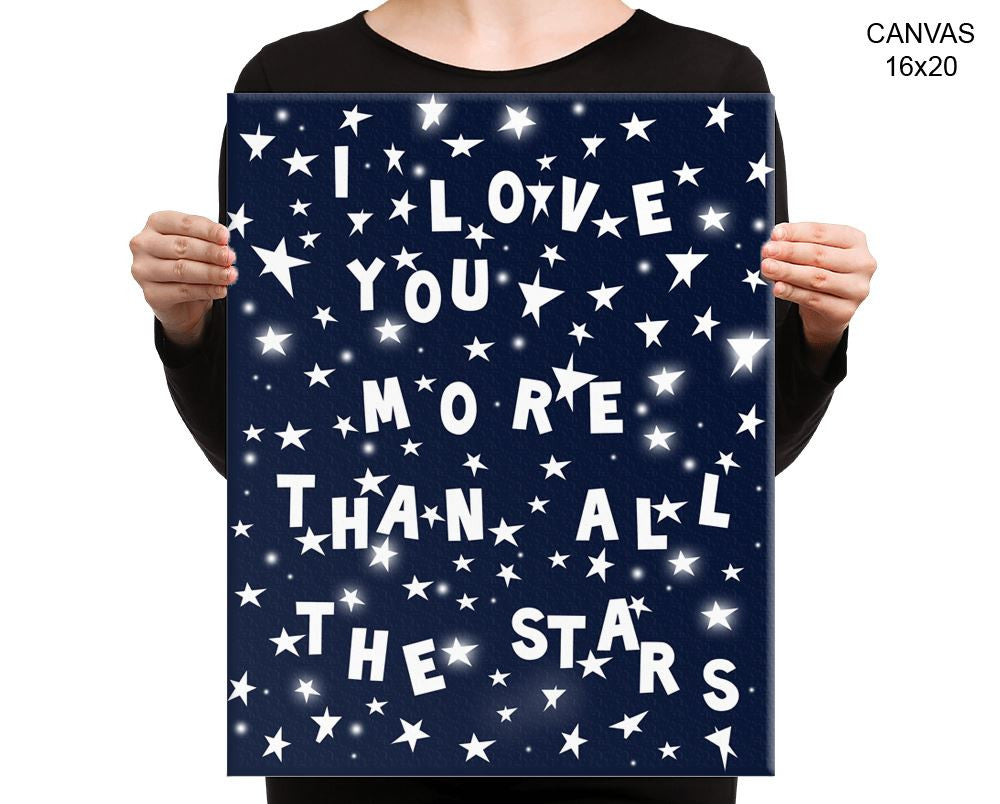 Blue Stars Print, Beautiful Wall Art with Frame and Canvas options available Nursery Decor