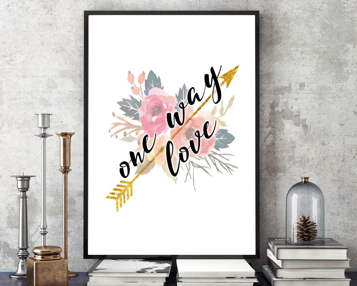 Wall Art One Way Love Digital Print One Way Love Poster Art One Way Love Wall Art Print One Way Love Love Art One Way Love Love Print One - Digital Download