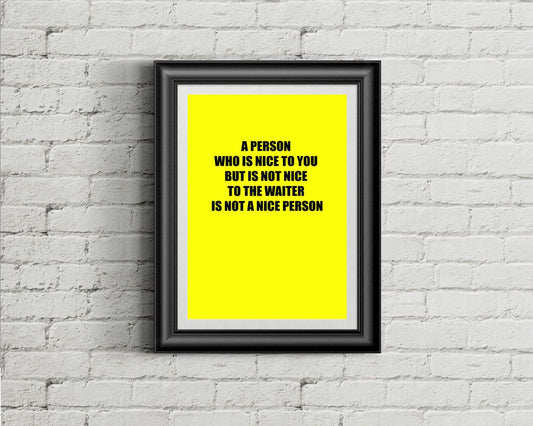 Wall Art Waiter Digital Print Waiter Poster Art Waiter Wall Art Print Waiter Bar Art Waiter Bar Print Waiter Wall Decor Waiter warning - Digital Download