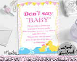 Dont Say Baby Baby Shower Dont Say Baby Rubber Duck Baby Shower Dont Say Baby Baby Shower Rubber Duck Dont Say Baby Purple Pink rd001