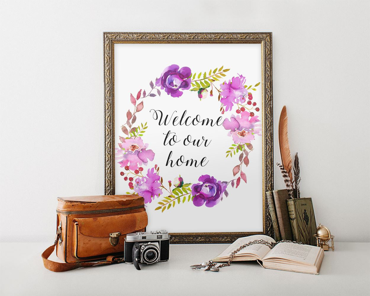 Wall Art Welcome To Our Home Digital Print Welcome To Our Home Poster Art Welcome To Our Home Wall Art Print Welcome To Our Home House Art - Digital Download