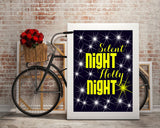 Wall Art Silent Night Holly Night Digital Print Silent Night Holly Night Poster Art Silent Night Holly Night Wall Art Print Silent Night - Digital Download