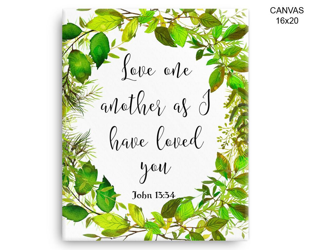 Love One Another Print, Beautiful Wall Art with Frame and Canvas options available John Decor