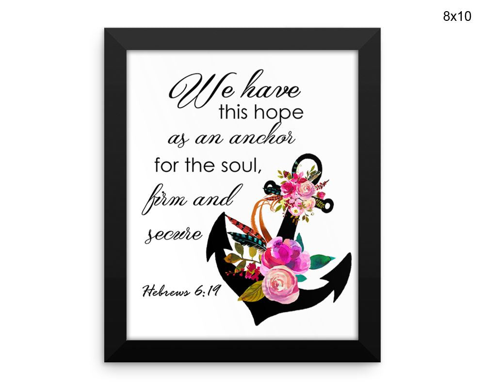 Hebrews Print, Beautiful Wall Art with Frame and Canvas options available Faith Decor