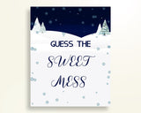 Sweet Mess Baby Shower Sweet Mess Winter Baby Shower Sweet Mess Baby Shower Winter Sweet Mess Blue White party ideas digital print 3E6QO - Digital Product