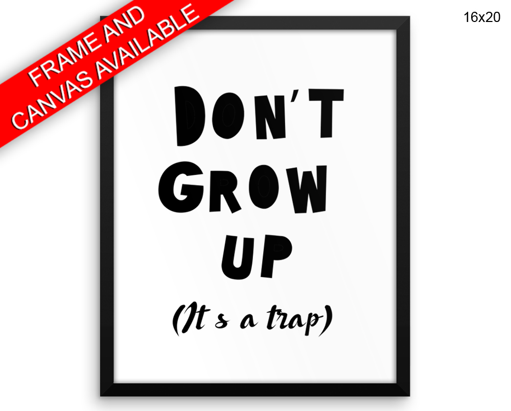 Grow Trap Print, Beautiful Wall Art with Frame and Canvas options available Nursery Decor