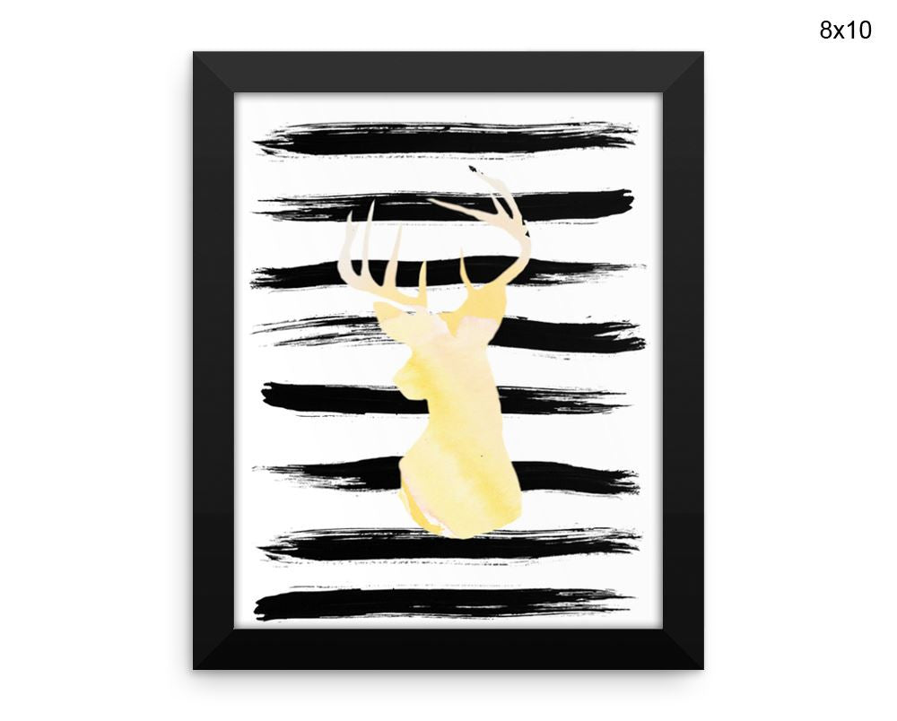 Deer Watercolor Print, Beautiful Wall Art with Frame and Canvas options available Living Room Decor