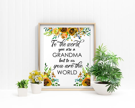 Wall Art Grandma Gift Digital Print Grandma Gift Poster Art Grandma Gift Wall Art Print Grandma Gift Home Art Grandma Gift Home Print - Digital Download