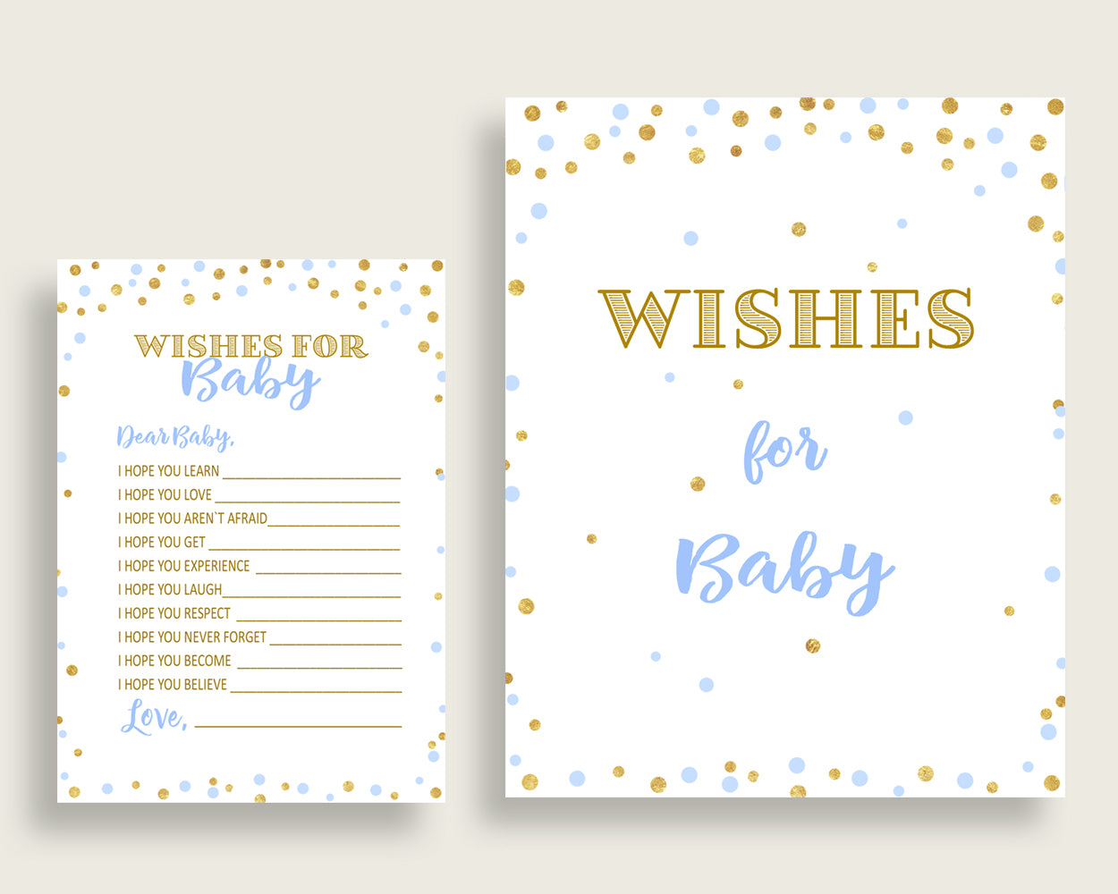 Wishes For Baby Baby Shower Wishes For Baby Confetti Baby Shower Wishes For Baby Blue Gold Baby Shower Confetti Wishes For Baby cb001