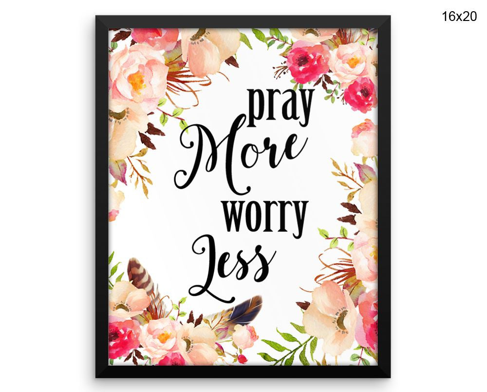 Pray Print, Beautiful Wall Art with Frame and Canvas options available Holy Decor