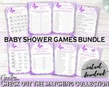 Games Baby Shower Games Butterfly Baby Shower Games Baby Shower Butterfly Games Purple Pink party theme, customizable files, prints 7AANK - Digital Product