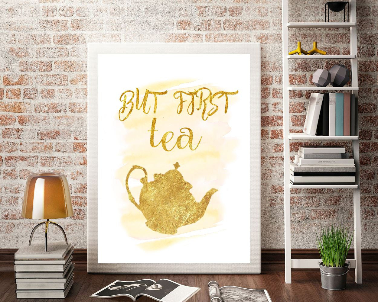 Wall Decor Tea Printable Tea Prints Tea Sign Tea  Printable Art Tea tea quote print tea time tea potter watercolor pink gold quote - Digital Download