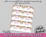 White And Pink Watercolor Flowers Bridal Shower Theme: Raffle Ticket - insert ticket, bridal shower floral, party décor, party ideas - 9GOY4 - Digital Product