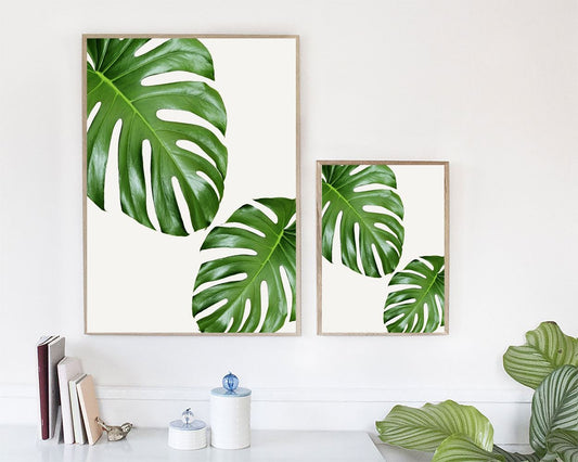 Wall Art Leaf Digital Print Leaf Poster Art Leaf Wall Art Print Leaf Home Art Leaf Home Print Leaf Wall Decor Leaf monstera leaves - Digital Download