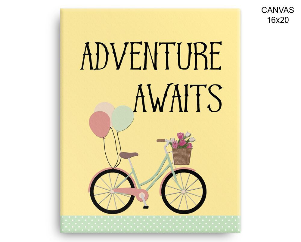 Adventure Print, Beautiful Wall Art with Frame and Canvas options available Kids Decor