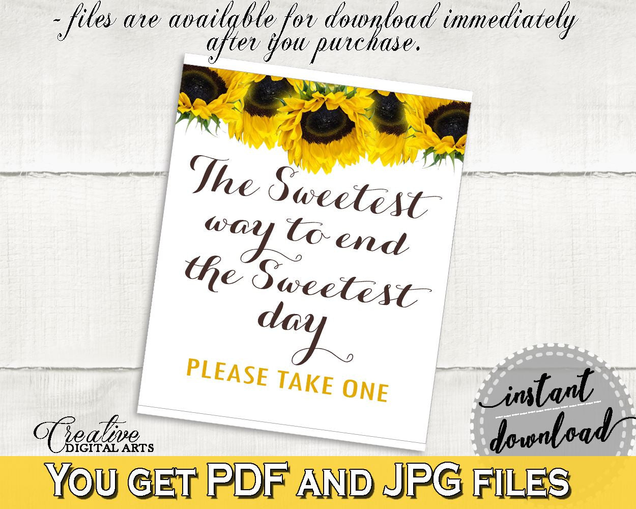 Sweetest Way Bridal Shower Sweetest Way Sunflower Bridal Shower Sweetest Way Bridal Shower Sunflower Sweetest Way Yellow White shower SSNP1 - Digital Product