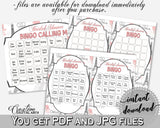 Paris Bridal Shower Bingo 60 Cards in Pink And Gray, filled bingo, city of light, party plan, party planning, party stuff, prints - NJAL9 - Digital Product