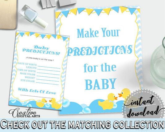 Mint And Blue Baby Shower Farm Hair Colour Time Of Birth PREDICTIONS FOR BABY, Prints, Digital Download, Baby Shower Idea - rd002 - Digital Product