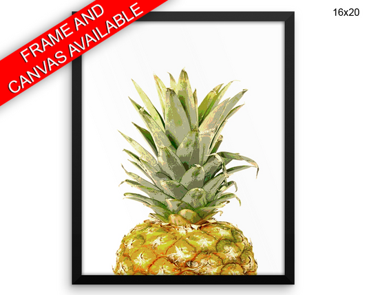 Pineapple Print, Beautiful Wall Art with Frame and Canvas options available Nature Decor