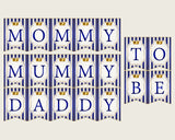 Royal Prince Baby Shower Chair Banner Printable, Blue Gold Chair Banner, Boy Shower, Mama To Be, Mommy, Dad Mom To Be, Instant rp001