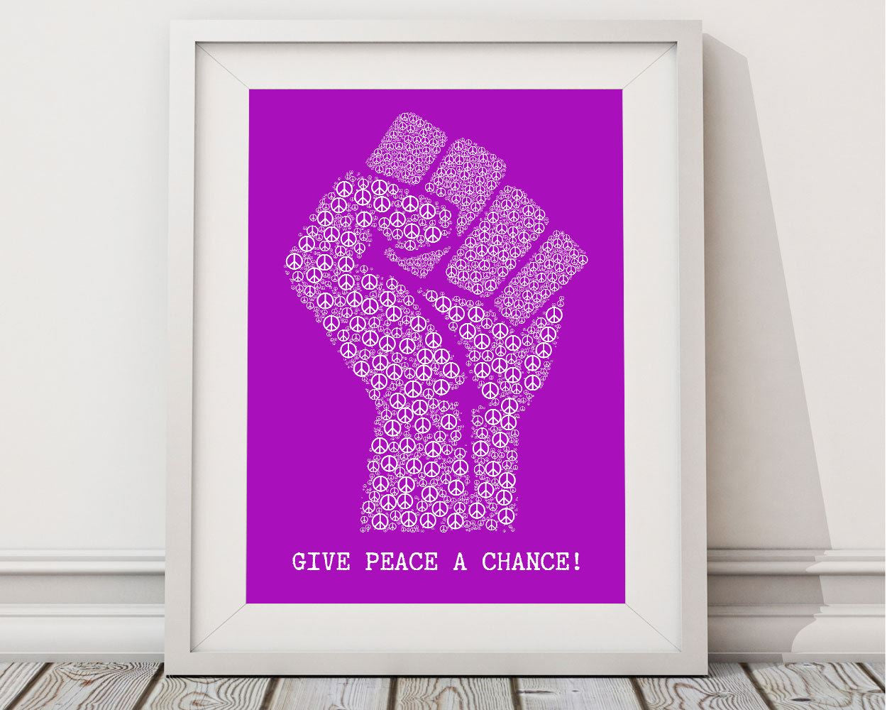 Wall Art Give Peace A Chance Digital Print Give Peace A Chance Poster Art Give Peace A Chance Wall Art Print Give Peace A Chance fist - Digital Download