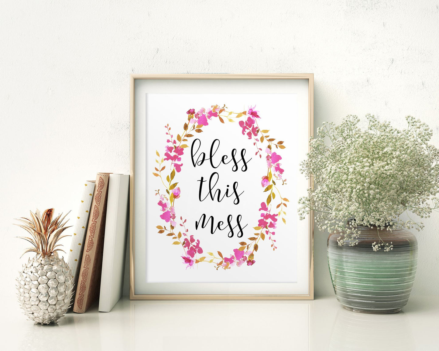 Wall Art Bless This Mess Digital Print Bless This Mess Poster Art Bless This Mess Wall Art Print Bless This Mess Kitchen Art Bless This Mess - Digital Download