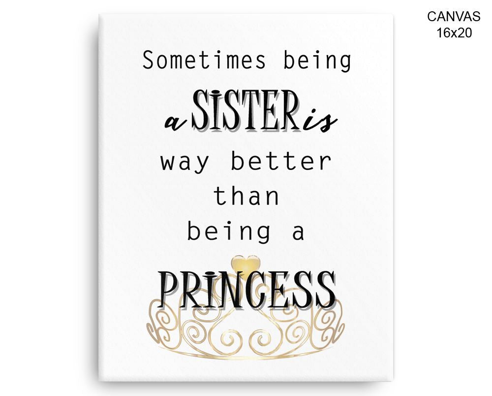 Sister Print, Beautiful Wall Art with Frame and Canvas options available Family Decor