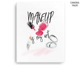 Makeup Print, Beautiful Wall Art with Frame and Canvas options available Fashion Decor