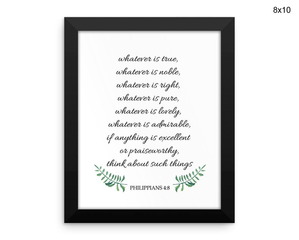 Philippians Print, Beautiful Wall Art with Frame and Canvas options available Holy Decor