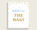 What's In The Bag Baby Shower What's In The Bag Confetti Baby Shower What's In The Bag Blue Gold Baby Shower Confetti What's In The cb001