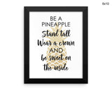 Pineapple Print, Beautiful Wall Art with Frame and Canvas options available Inspirational Decor