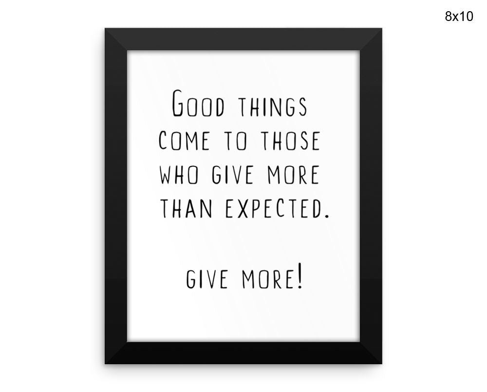 Giver Print, Beautiful Wall Art with Frame and Canvas options available Typography Decor