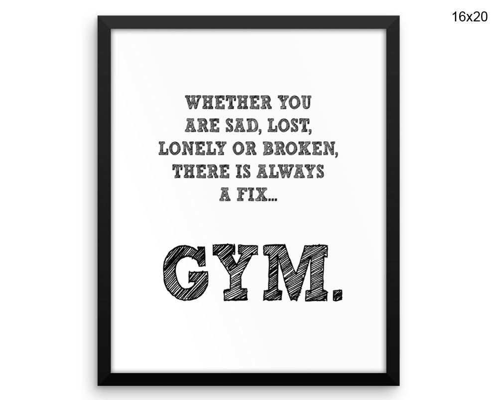 Gym Print, Beautiful Wall Art with Frame and Canvas options available Gym Decor