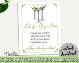 Bloody Mary Bridal Shower Bloody Mary Modern Martini Bridal Shower Bloody Mary Bridal Shower Modern Martini Bloody Mary Green White ARTAN - Digital Product