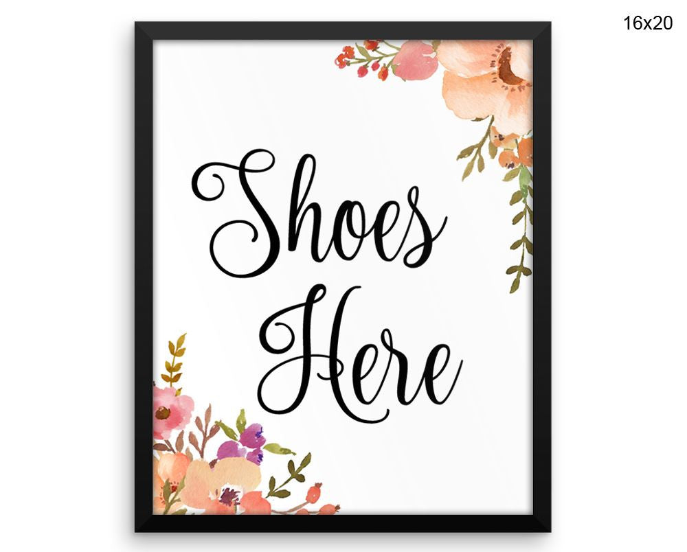 Shoes Guests Print, Beautiful Wall Art with Frame and Canvas options available  Decor