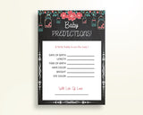 Baby Predictions Baby Shower Baby Predictions Chalkboard Baby Shower Baby Predictions Baby Shower Chalkboard Baby Predictions Black NIHJ1 - Digital Product