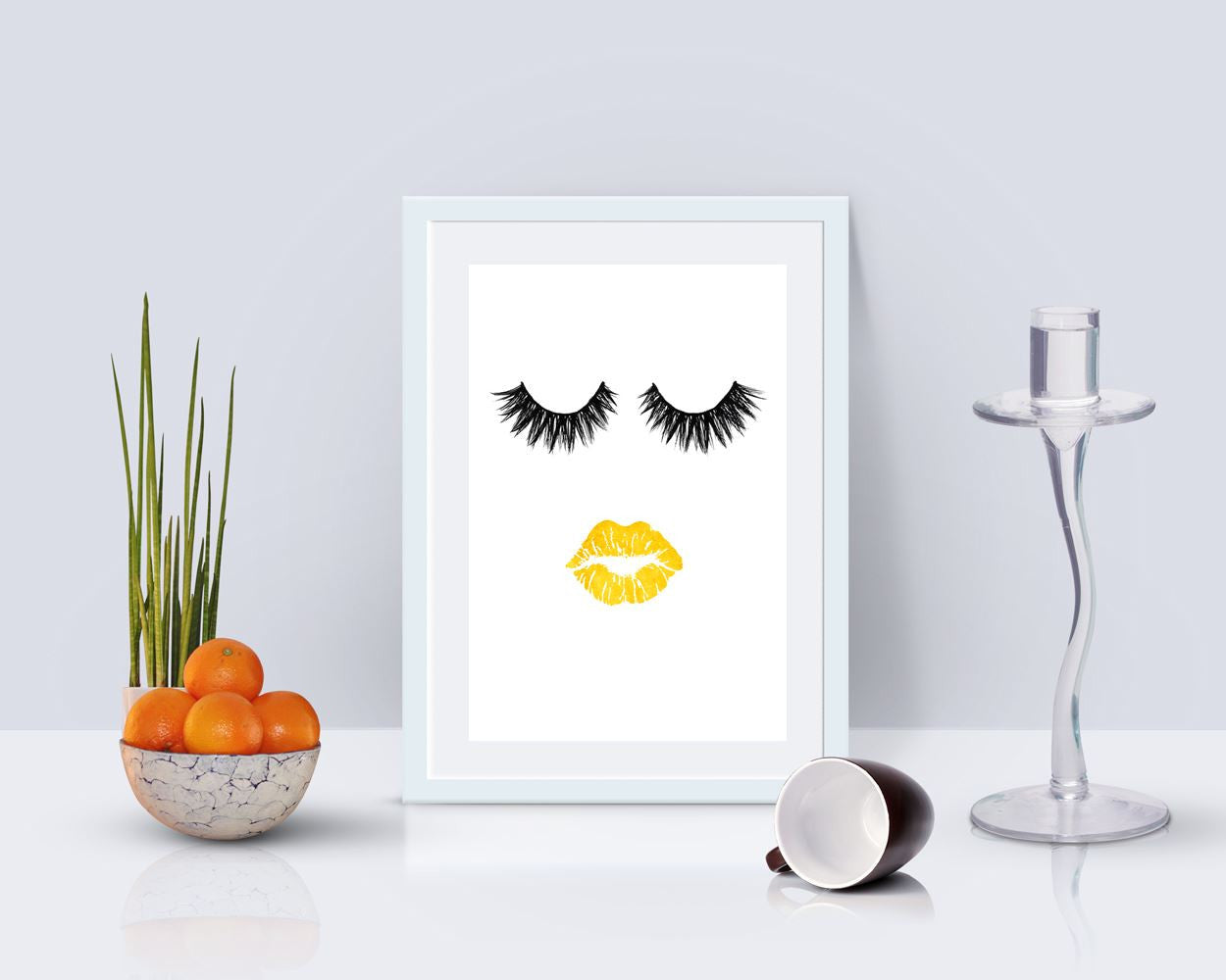 Wall Decor Eyelashes Printable Lips Prints Eyelashes Sign Lips Beauty Art Lips Beauty Print Eyelashes Printable Art Eyelashes gold lips - Digital Download