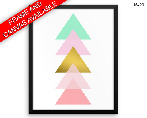 Abstract Geometric Print, Beautiful Wall Art with Frame and Canvas options available  Decor