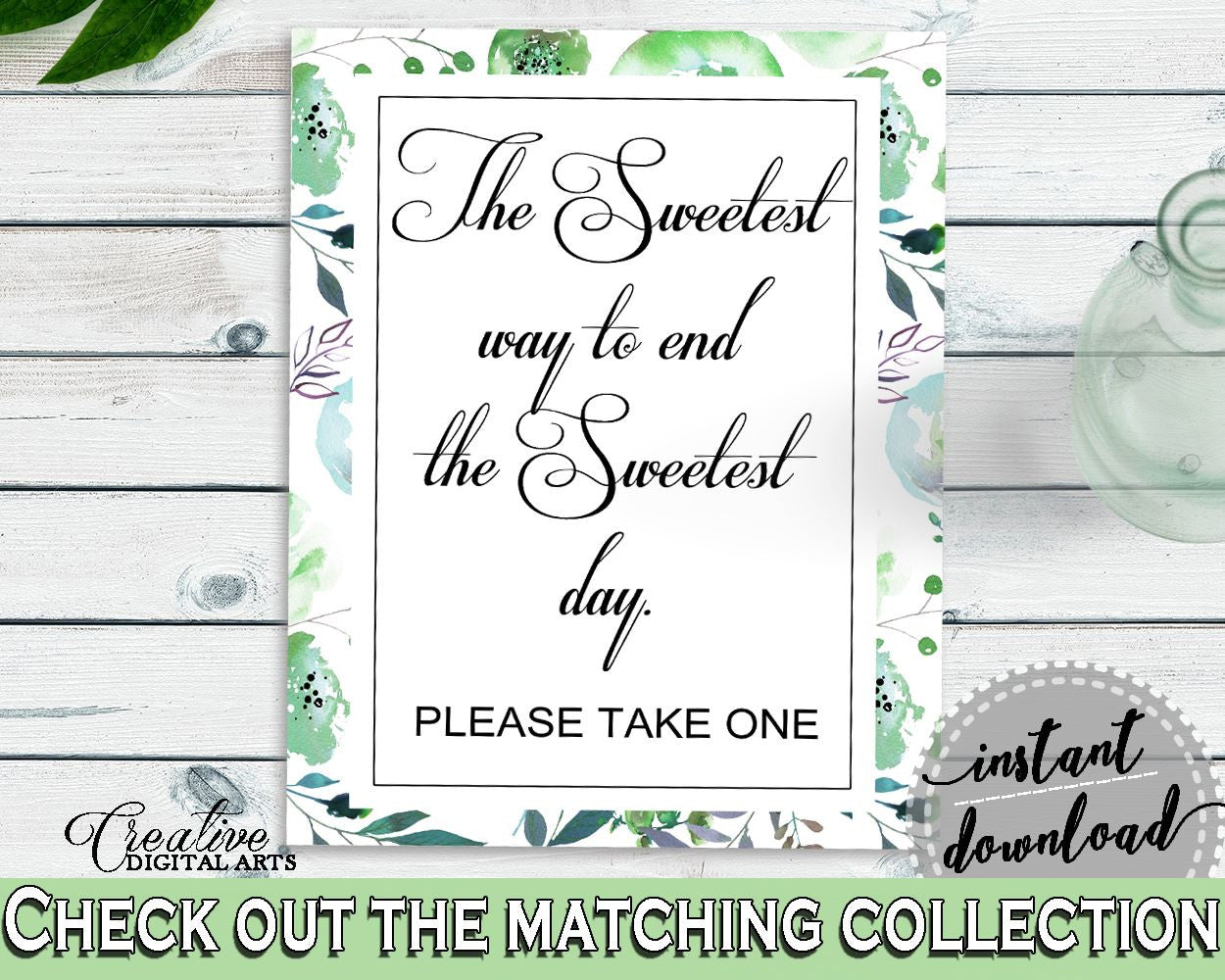 Sweetest Way Bridal Shower Sweetest Way Botanic Watercolor Bridal Shower Sweetest Way Bridal Shower Botanic Watercolor Sweetest Way 1LIZN - Digital Product