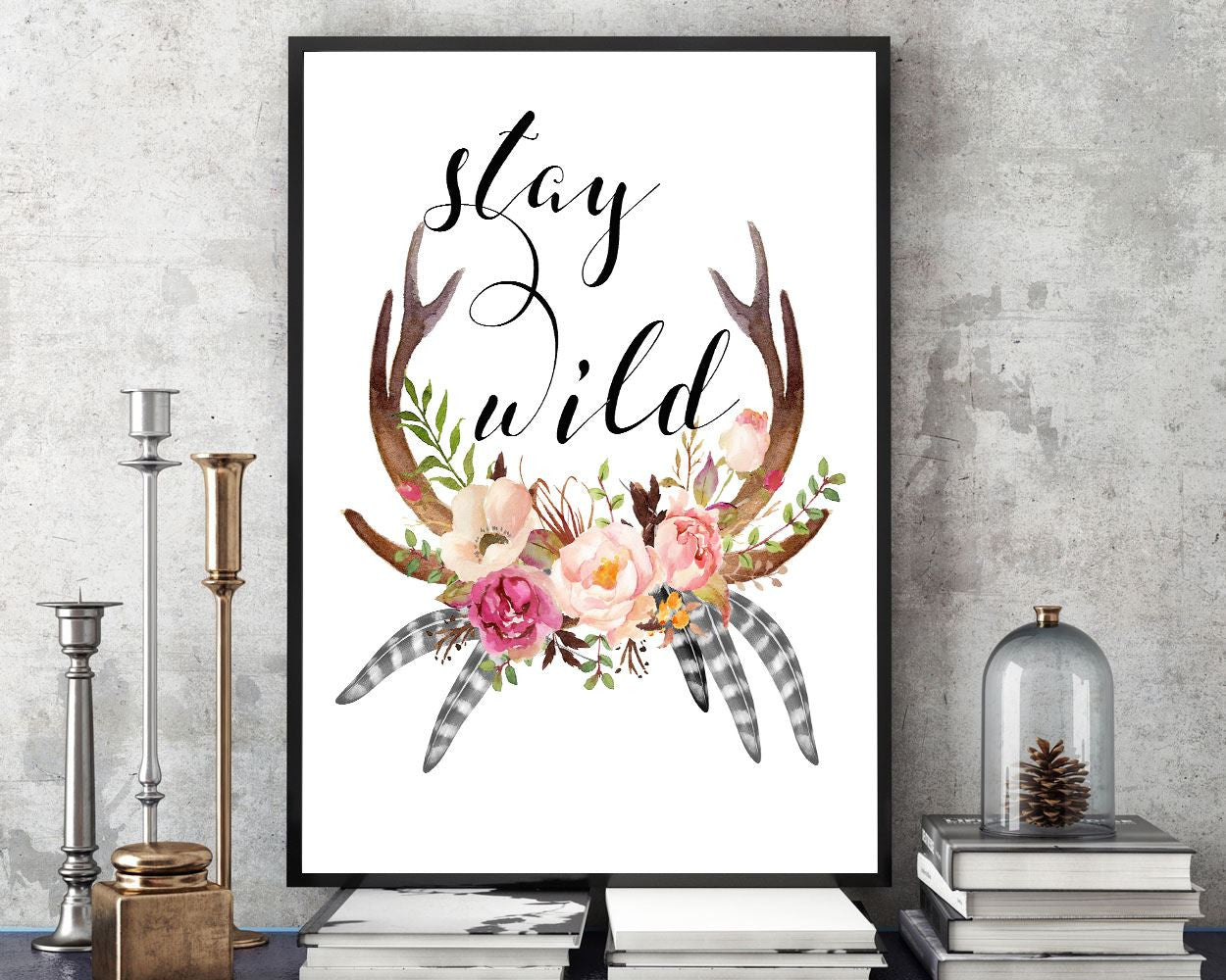 Wall Art Stay Wild Digital Print Stay Wild Poster Art Stay Wild Wall Art Print Stay Wild  Wall Decor Stay Wild colorful art stay wild - Digital Download