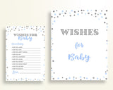 Wishes For Baby Baby Shower Wishes For Baby Blue And Silver Baby Shower Wishes For Baby Blue Silver Baby Shower Blue And Silver Wishes OV5UG - Digital Product