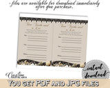 Two Truths And A Lie Game in Seashells And Pearls Bridal Shower Brown And Beige Theme, untruth game, pdf jpg, printables, prints - 65924 - Digital Product
