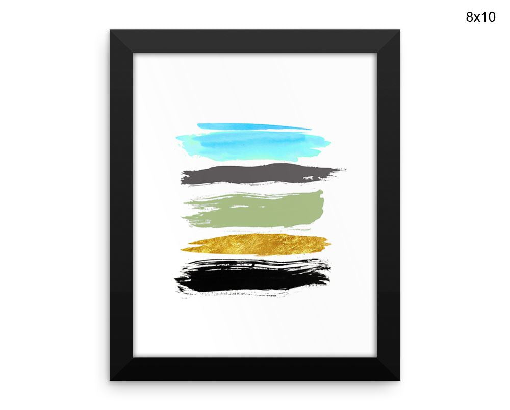 Abstract Brush Print, Beautiful Wall Art with Frame and Canvas options available Living Room Decor