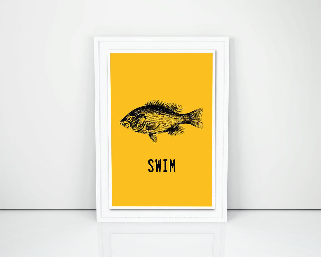 Wall Art Fish Digital Print Swim Poster Art Fish Wall Art Print Swim Office Art Swim Office Print Fish Wall Decor Fish minimalism - Digital Download